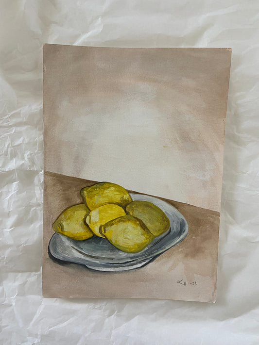 Citroner på fat