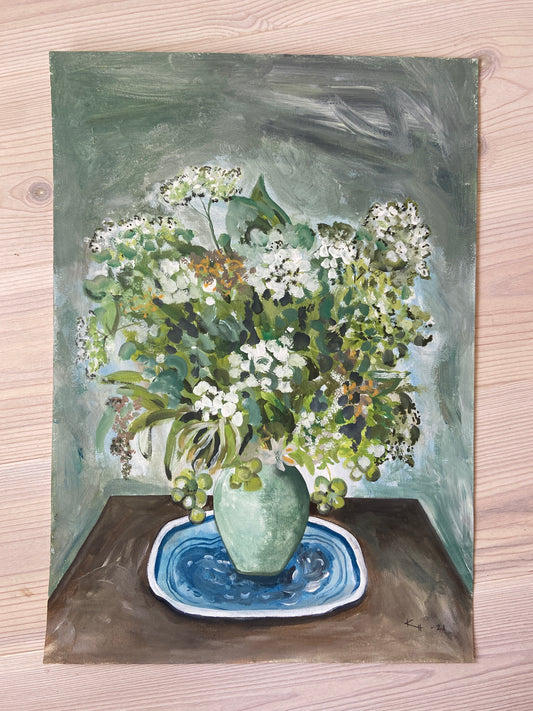 Blommor på fat A3